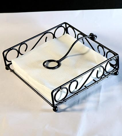 Metallic Square Shape Tissue/Napkin Holder Organizer for Home  Office  Hotel & Restaurant